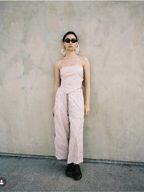 KkCo Pierced Coquina Kercheif top & basalt pant set